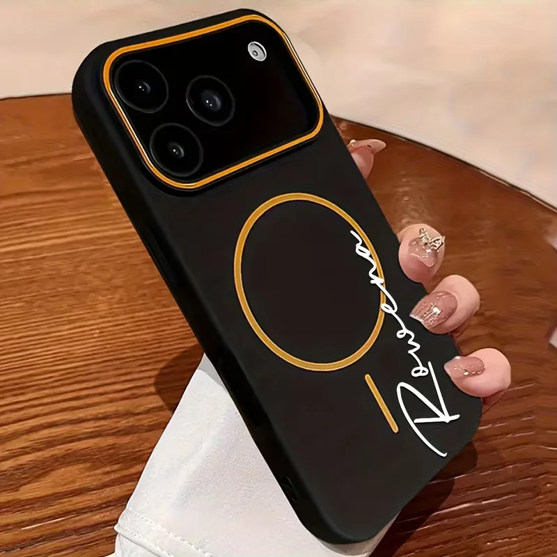 Personalized Minimalist Style Customized Name Magnetic Charging TPU Phone Case