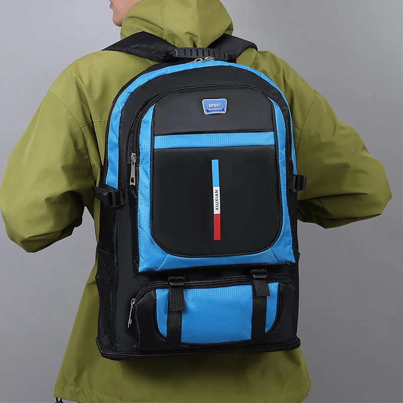 1 large capacity hiking backpack - hiking bag, adjustable shoulder strap, suitable for outdoor exploration, camping, travel, adv