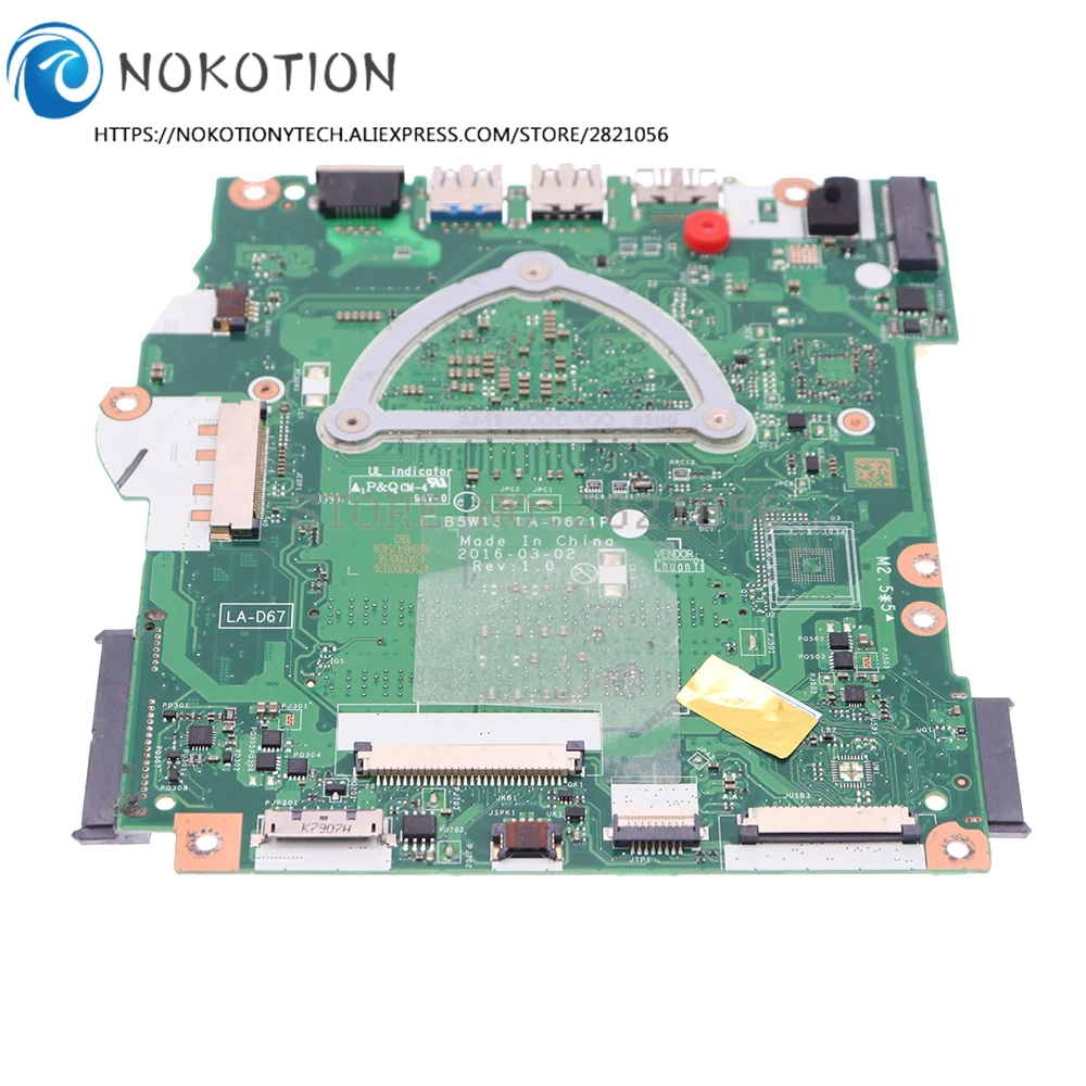 NOKOTION NBGD011009 NB.GD011.009 B5W1S LA-D671P For ACER