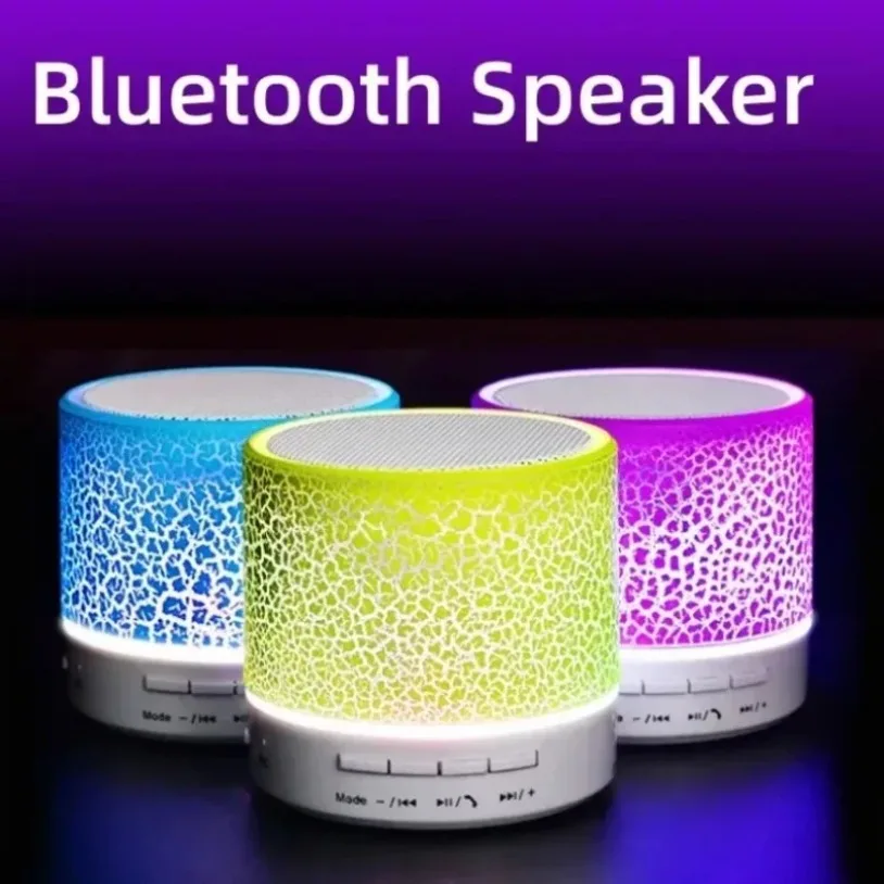 For All Smartphone Car 3D Stereo Music Surround Wireless Speaker Bluetooth-compatible Mini Speaker LED TF Card Outdoor Sound Box
