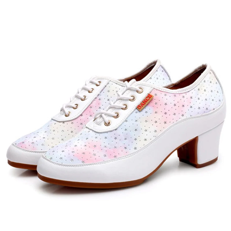 

Women's Latin Salsa Ballroom Dancing Shoes Soft Breathable Practice Dance Sneakers Heel 3cm 5cm