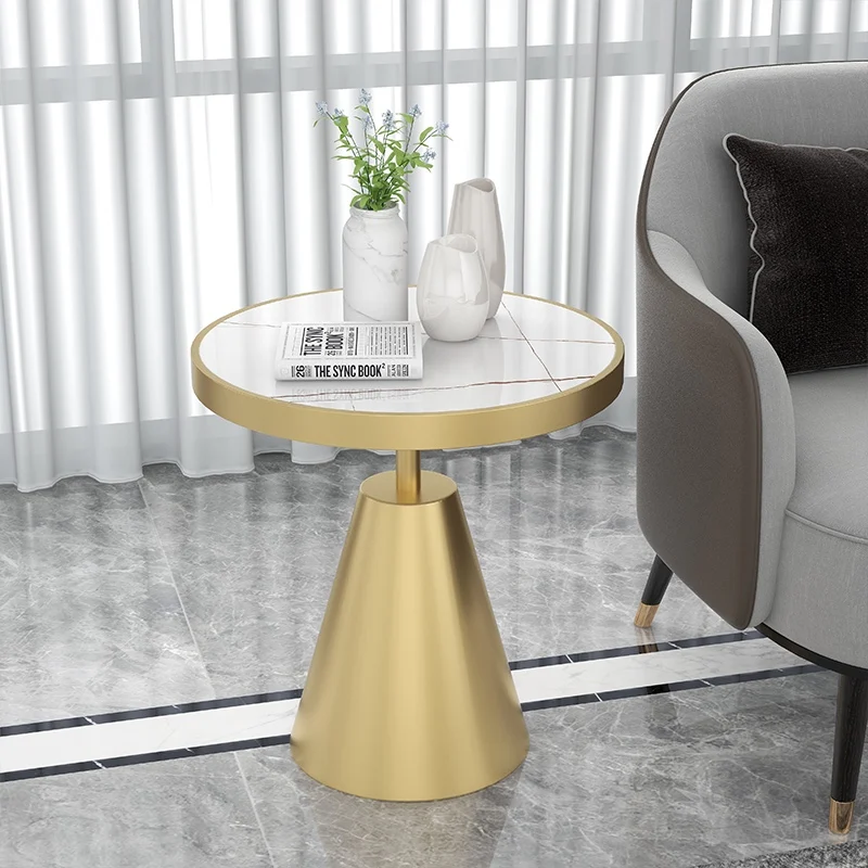 

Marble Small Round Coffee Table Modern Luxury Nordic Design Golden Coffee Table Legs Metal Furniture Table Basse Home Decor