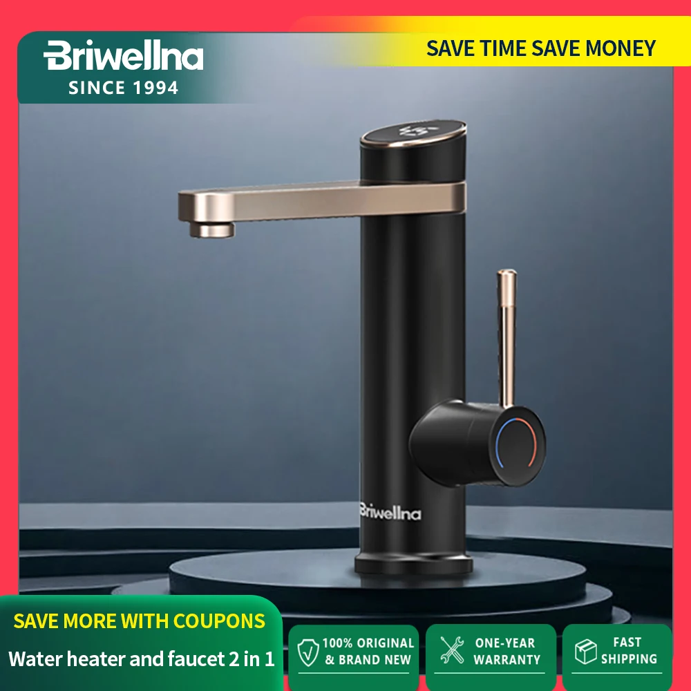 Briwellna-aquecedor de Água sem Tanque Elétrico Torneira Fluindo Torneira Giratória Elemento de Aquecimento 220v