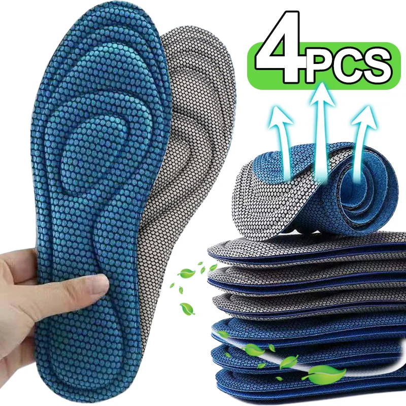 Does Memory Foam Make You Sweat 4Pcs Memory Foam Insoles Antibacterial Deodorization Sweat Absorption