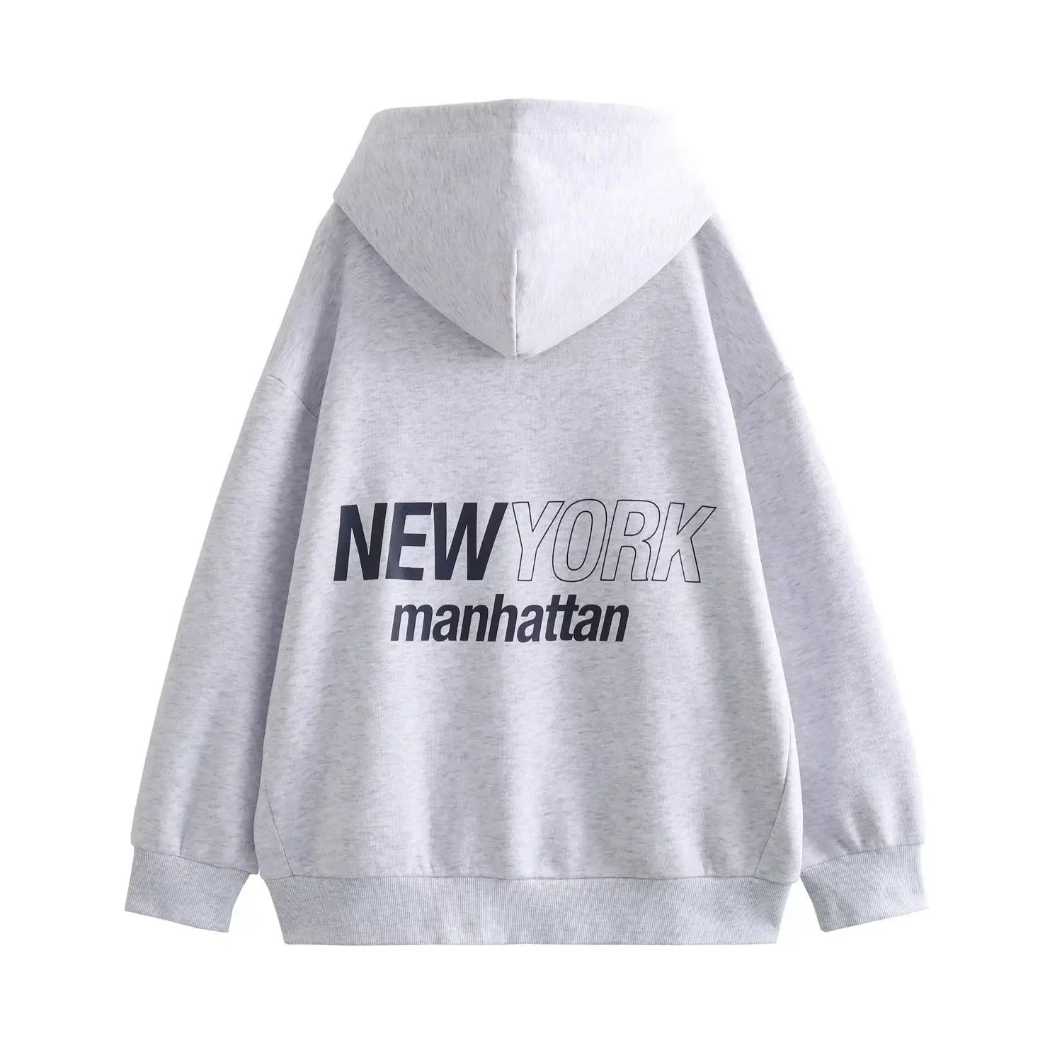 Dave&Di Autumn Winter Retro Letter Print Hooded Sweatshirt High Boyfriend Style Loose Pullover Street Sweatshirt For Women