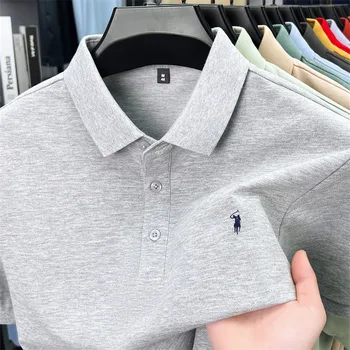 Nuova Polo da Uomo di Lusso 2026 con Ricamo Pony - T-Shirt Estiva Casual Formale a Maniche Corte con Colletto Ricamato di Alta Qualità