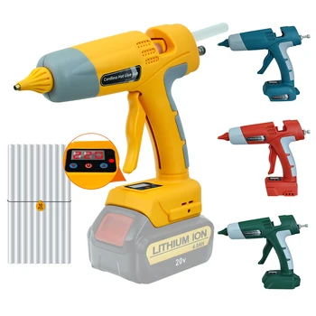 무선 핫멜트 글루건, Dewalt, Makita, Milwaukee, Bosch 18-20V 리튬 이온 배터리용, 전기 수리 DIY 도구 (배터리 없음), 100W