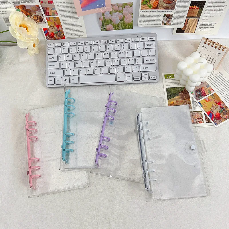 

A6 Colorful Binder Photocards Collect Book Postcard Holder 10PCS Sleeves Journal Agenda Planner School Stationery