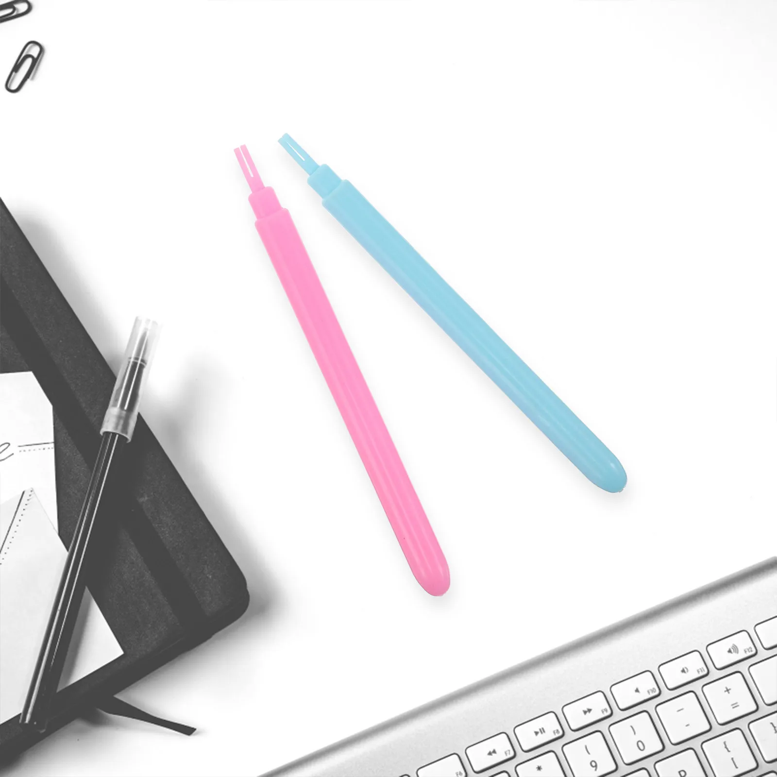 20Pcs 퀼링 종이 펜 플라스틱 슬롯형 도구 DIY 카드 제작용 경량 롤링 니들 종이 퀼링 액세서리