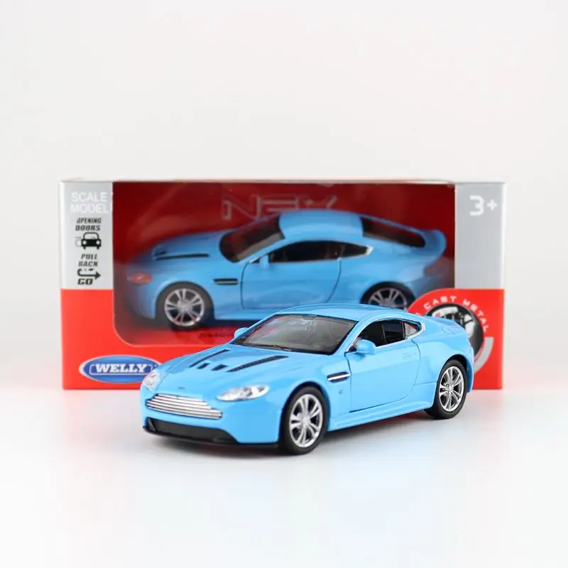 1:36 Aston Martin V12 Vantage Super Sports Rear Pull Power Car Good Toy Casting Model Education Collection Regali Per Bambini B95