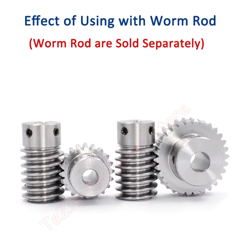 Motor gear transmission gear electric bike gear cassette deck tape gear electric chain saw gear 1pc 15T-50T 1M 45# Steel Worm Gear 15 20 25 30 35 40 50 Teeth 1 Module Turbine Speed Ratio 1:15/20/25/30/35/40/50 Bore 5-12mm