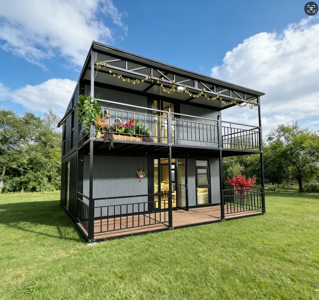 บ้านวิลล่าเคลื่อนที่สำเร็จรูปขนาดเล็กแบบปรับแต่งได้ 2/3 ห้องนอน บ้านคอนเทนเนอร์แบบขยายได้ ราคาขาย 1