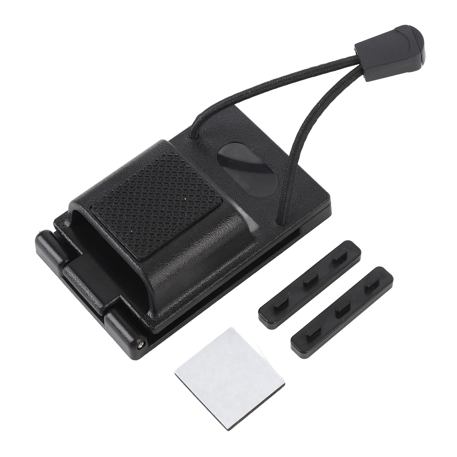 Black Secure Compact Radio Holster with Anti-Slip Belt Clip for Law Enforcement