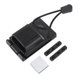 Black Secure Compact Radio Holster with Anti - Slip Belt Clip for Law Enforcement (Black)