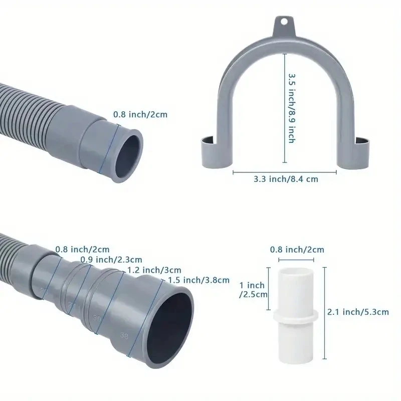 Washing Machine Drain Hose Flexible Dishwasher Drain Hose Extension Kits Corrugated Washer Discharge Hose 1.5 Meter 2.5 Meter 3