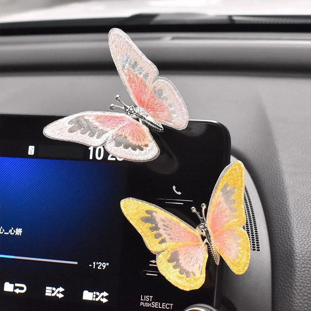 Embroidered Butterfly with Flapping Wings