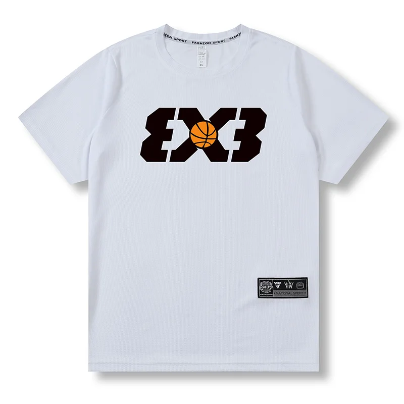 thumbnail image 1 of Camiseta holgada de manga corta con estampado de letras para hombre, para correr, al aire libre, baloncesto, gimnasio, verano, secado rápido, fitness, culturismo, 2023, 1 of 5