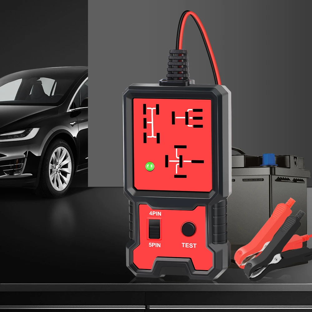 Indicador LED electrónico automotriz con puerto tipo C, iluminación LED, probador de relé de coche, comprobador de bater