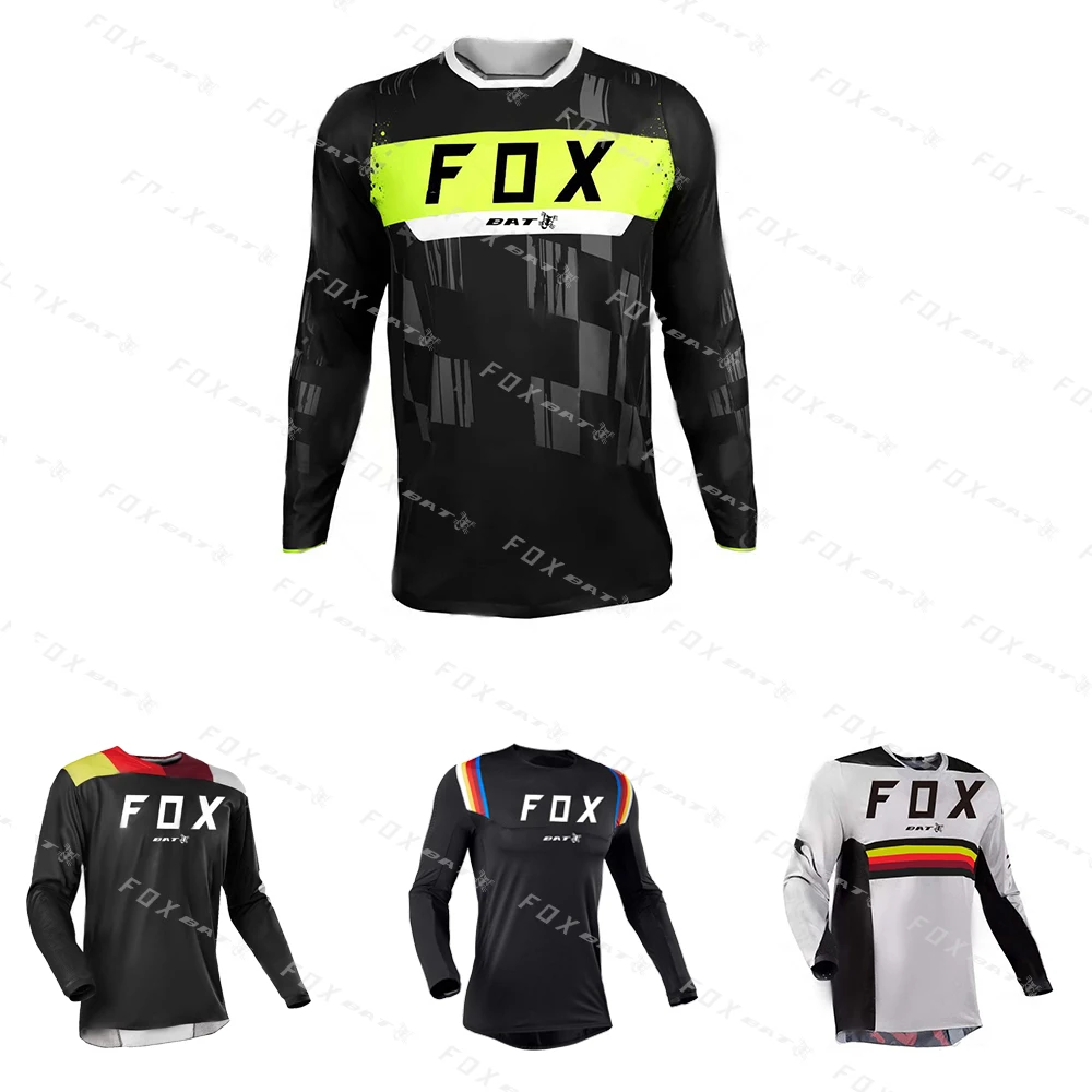 

Men's Cycling Downhill Jersey Motorbike Downhill Jerseys For Mountain Biking Teams Bike MTB Shirts Offroad DH Bat Fox T Shirt