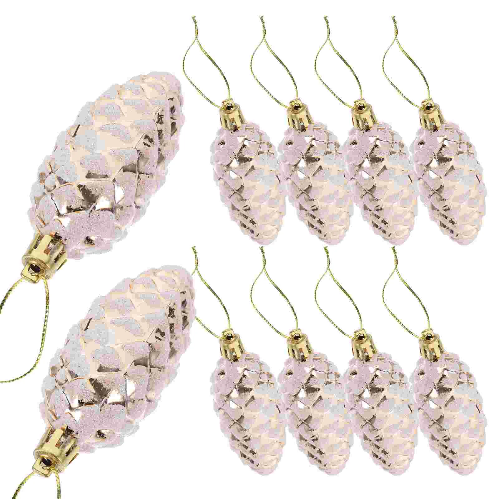 

10 шт. рождественские украшения, ПЛАСТИКОВЫЕ окрашенные сосновые конусные шарики, искусственные сосновые шарики, аксессуары