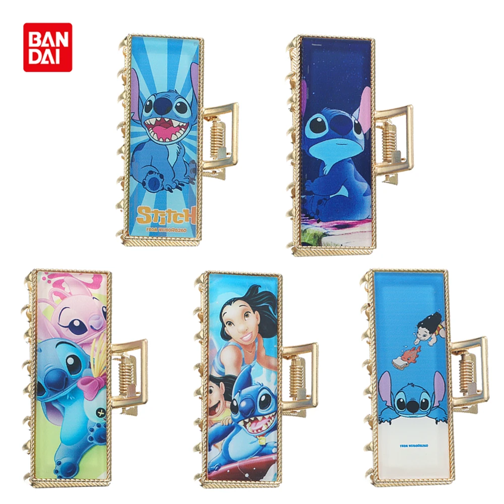

Bandai Anime Lilo & Stitch Hairpin Fashion Women Elegant Hair Clip Cute Stitch Cartoon Hair Claw for Girls Head Accessories