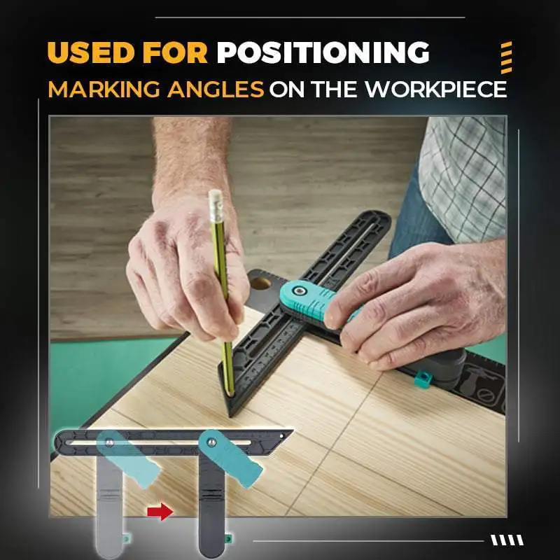 Lock Angle Measure Tools Fast Marking Measuring Ruler Adjustable Angle Measuring Sewing Tool Edge Rule Protractor Tool Parts