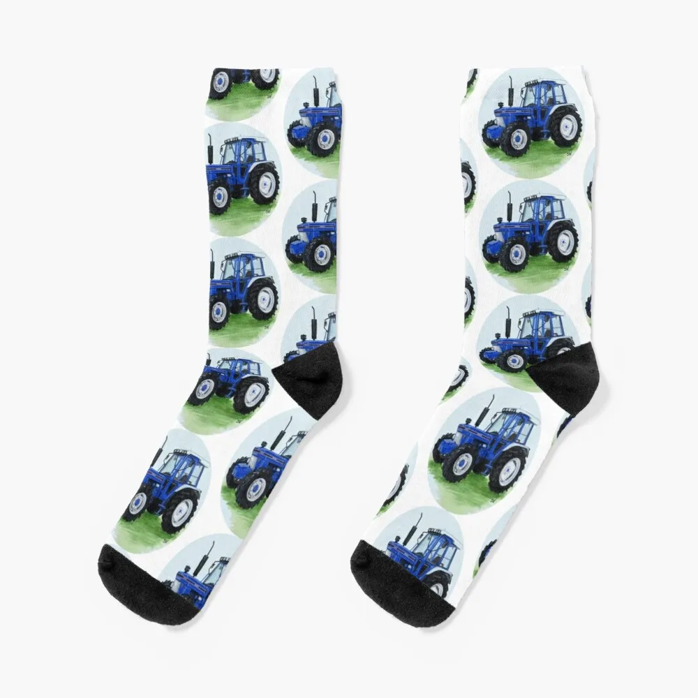 Blue Classic Tractor Socks Sport Socks Men