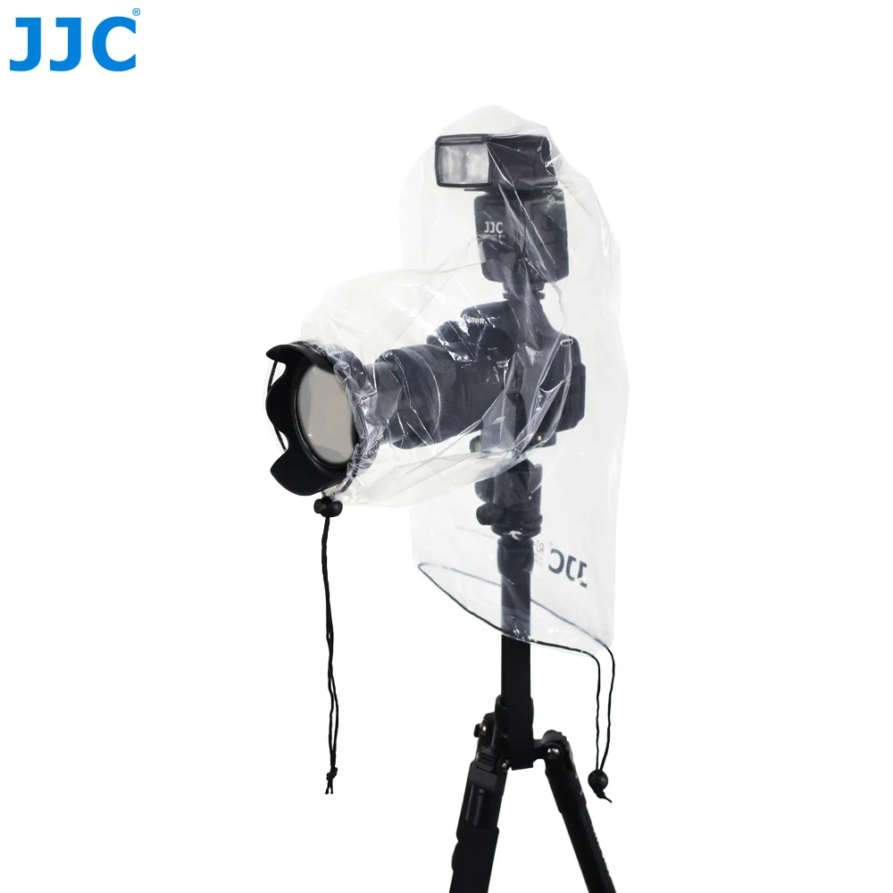 JJC 2 Pcs Camera Rain Cover with Flash Cover Waterproof Camera Bag Raincoat for Iconic Brand A6600 A6500 A7IV A7III Nikon Z7 Z6 Z5
