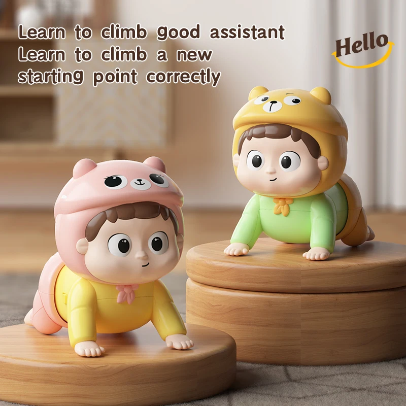 음악이있는  크롤링 장난감 는 교육 장난감을 등반하는 법을 배웁니다.  움직이는 장난감 대화 형 개발 Tummy Time Gifts