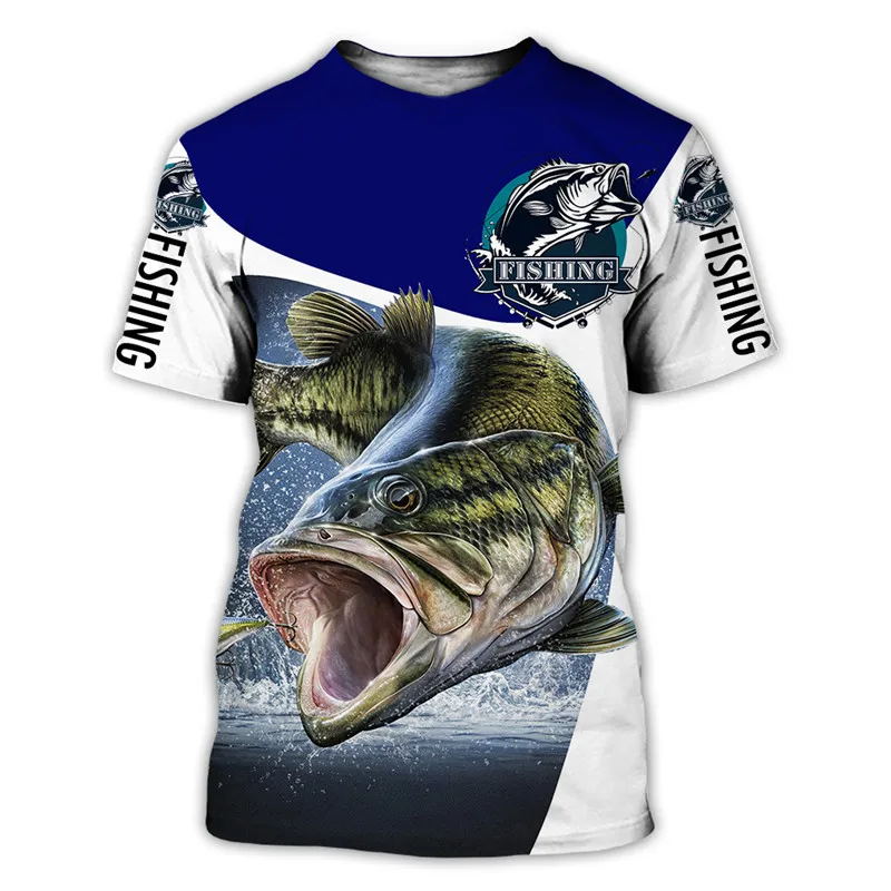 

Fishing Clothing T-shirt Short Sleeve Summer 3D Printed Street Style Hip Hops Men's T Shirt Fishing And Entertainment Casual Top