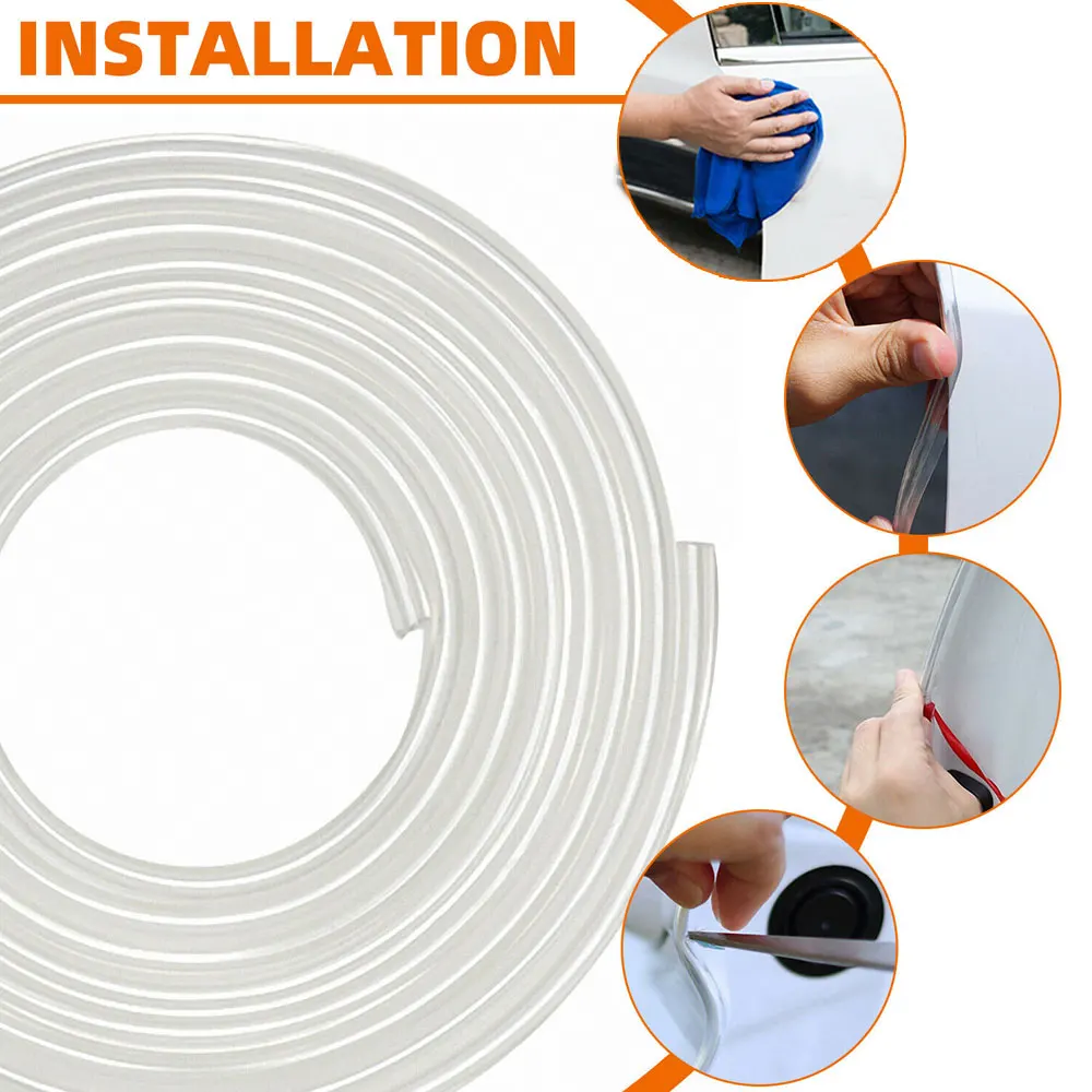 

10M U Type Rubber Car Door Protection Edge Guards Trim Styling Moulding Strip Scratch Protector for Car Auto Universal Decor