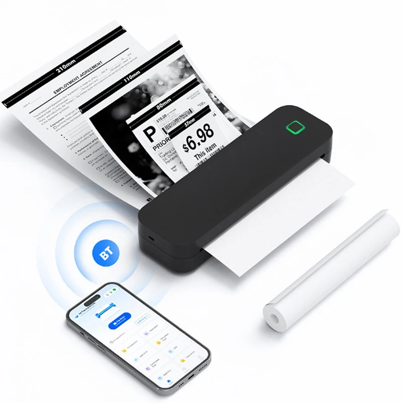 Portable A4 Bluetooth Thermal Printer Inkless Photo PDF Document Printer Memo Note Tattoo Print Wireless Tattoo Stencil Printer