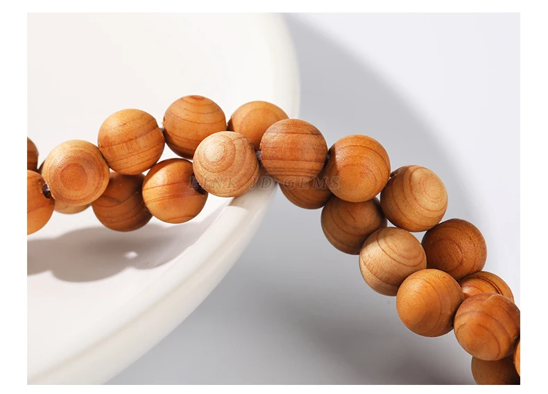 Fabrikpreis Natürliche Thuja-Holzperlen, rund, lose Distanzperlen, 6, 8, 10 mm, für Schmuckherstellung, DIY-Armband, Halskette, Zubehör – Detail 8