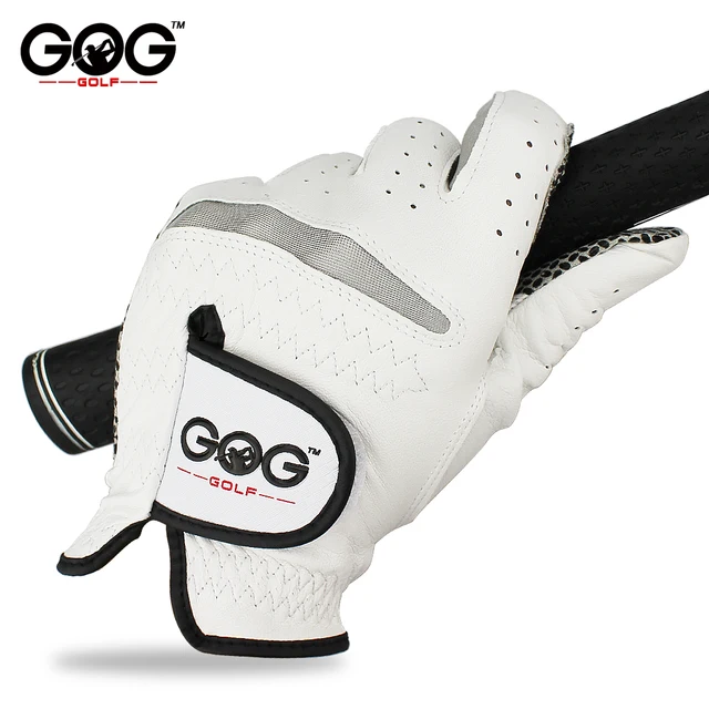 Golf Gloves For Men 10 Pcs Worn On Left Hand  Leather Non Slip Breathable Durable White Golf Branded Gloves Wholesale 5