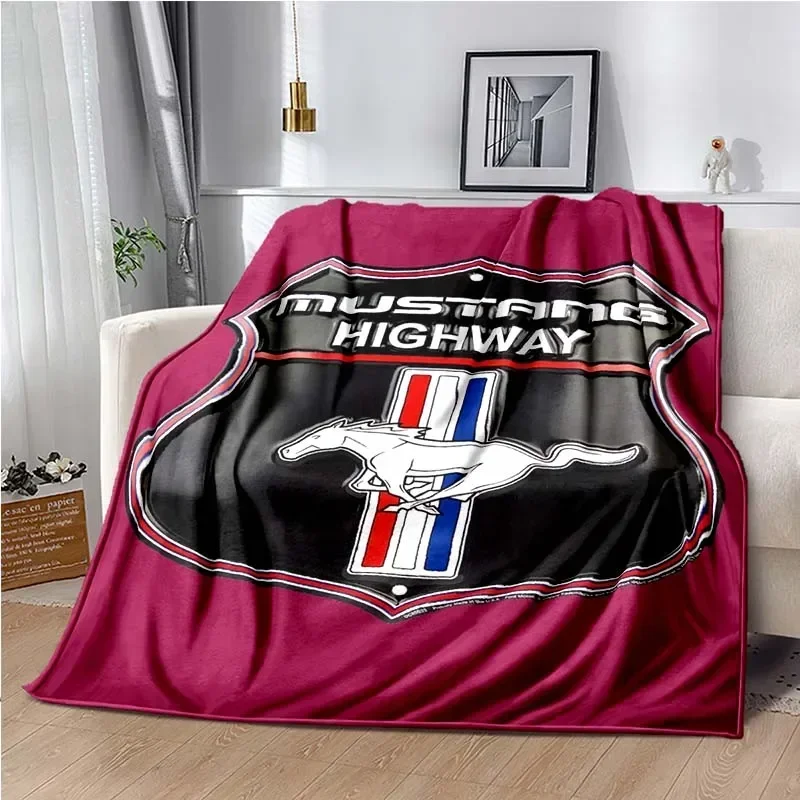 Mustang Blanket Lightweight Quilt Keep Warm Fabric Cute Blanket Bed Sofa Home Office Available in all seasons 5