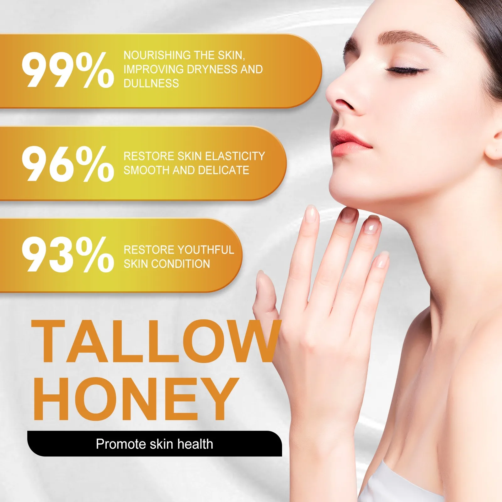 Organic Grass-Fed Beef Tallow Balm With Honey Moisturizing Paste For Soft Smooth Skin Handmade All-Natural Moisturizer cream