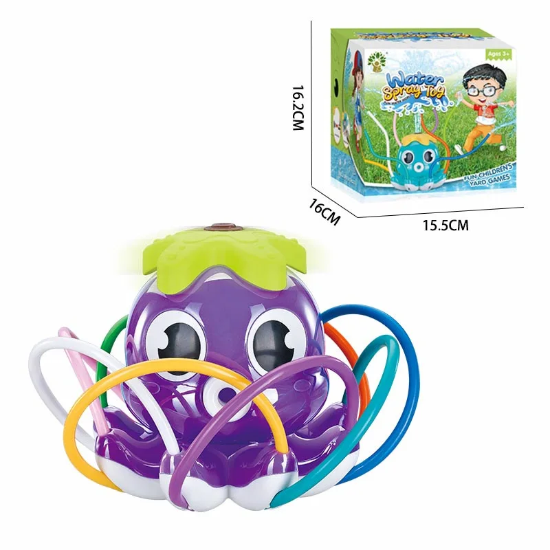Octopus Water Sprinkler for Kids Summer Outside Play Toys Backyard Games with 8 Wiggle Tubes Outdoor Toys For Boys 6