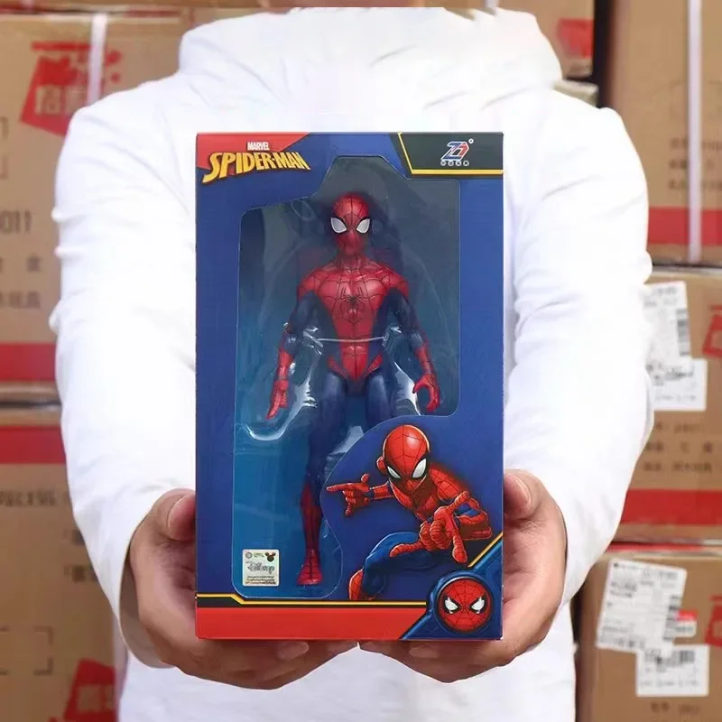 thumbnail image 1 of Figura de anime de Marvel Los Vengadores de 18 cm, Iron Man, Spider-Man, Capitán América, Thor negro, Pantera, figura decorativa, modelo de regalo, juguetes, 1 of 5