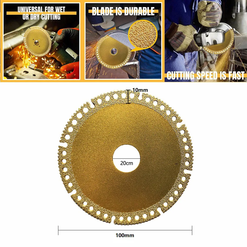 2PCS Brazed Diamond Cutting Disc Tiles Ceramic Marble Jade Dry And Wet