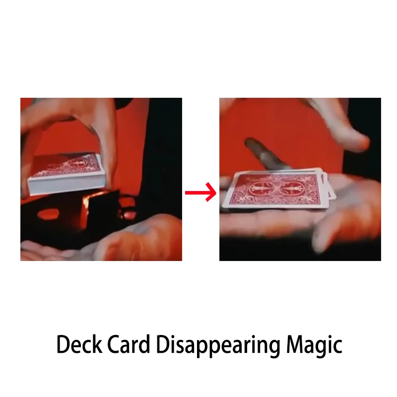 Deck Card Disappearing Magic Poker Deception by Ilya Melyukhin Close Up Magic Trick Fun Poker Vanishing Case Amazing Card deception