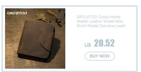 GROJITOO Crazy Horse Wallet Cowhide Leather Men Wallet Multi-card Holder Genuine Leather Wallet Large Capacity Vintage Purse Men GROJITOO Crazy Horse Wallet Cowhide Leather Men Wallet Multi-card Holder Genuine Leather Wallet Large Capacity Vintage Purse Men