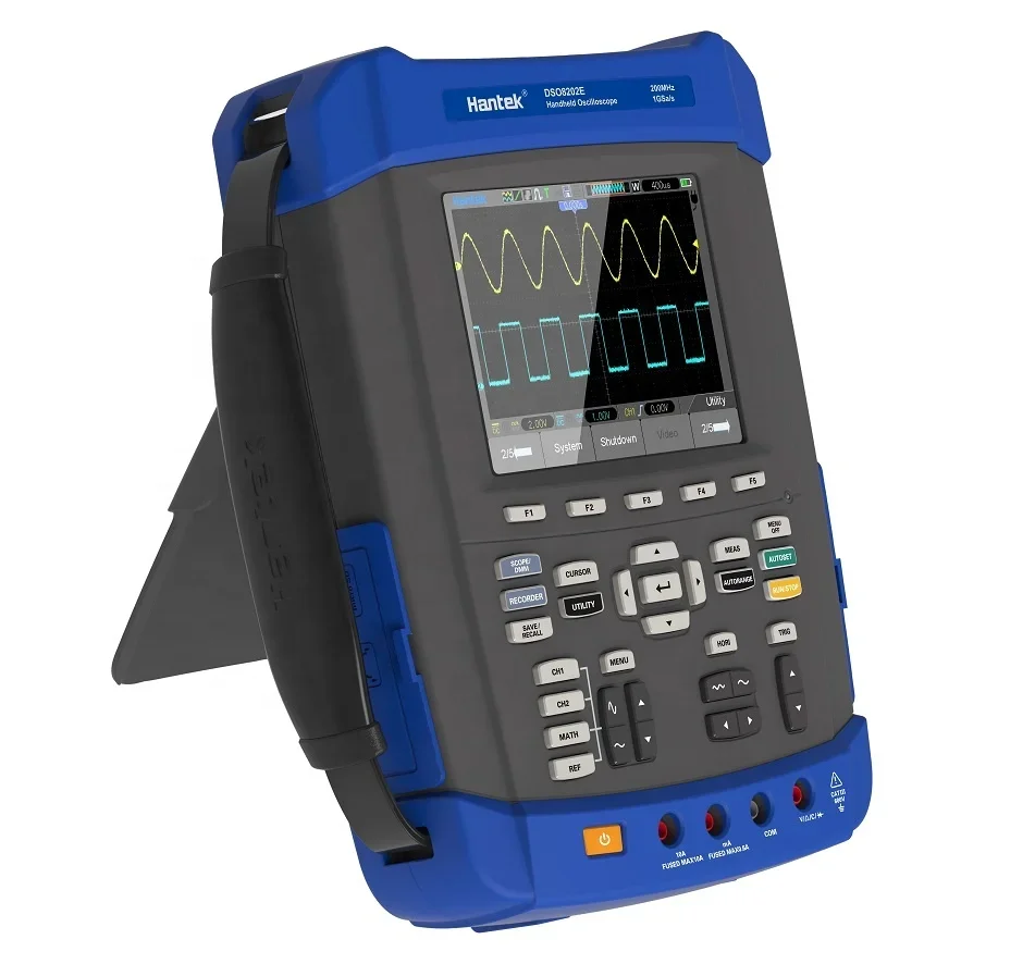 Hantek DSO8202E 6 in 1 200MHz oscilloscope bandwidth 1GS/s sample rate 5.6 inch TFT Color LCD Display 2CH handheld 