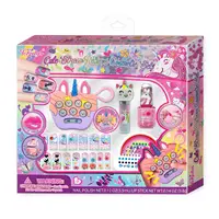 2024 Kids Makeup Set Cute Stress Relieve Cosmetic Set Nail Polish Art Set Gem Stickers Lip Gloss Set Kids Toys 2