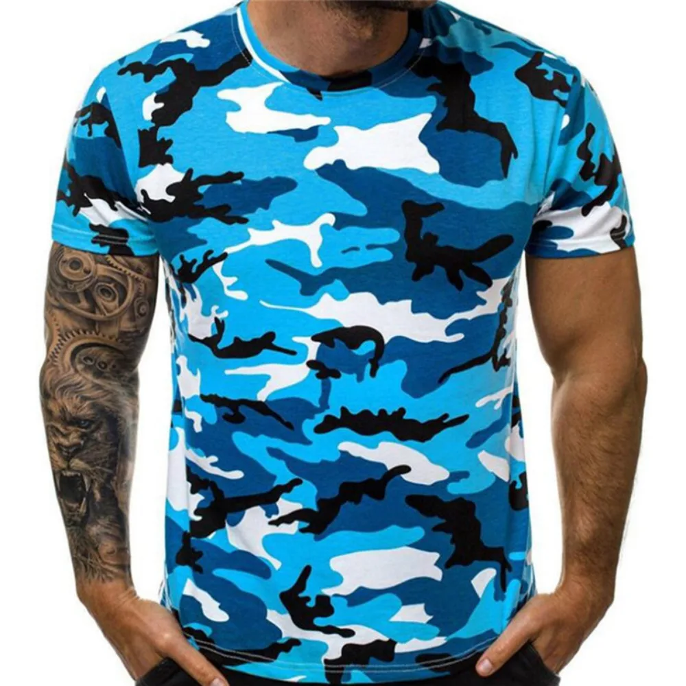 

3D New Summer Fashion Camouflage T-shirt Men Casual O-neck Cotton Streetwear T Shirt Men Gym Short Sleeve T Shirt Tops