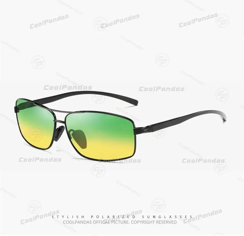 CoolPandas Aluminium Photochrome Sonnenbrille Männer Frauen Polarisierte Sonnenbrille Chameleon Anti-glare Tag Nacht Fahren Oculos de sol – Detail 16