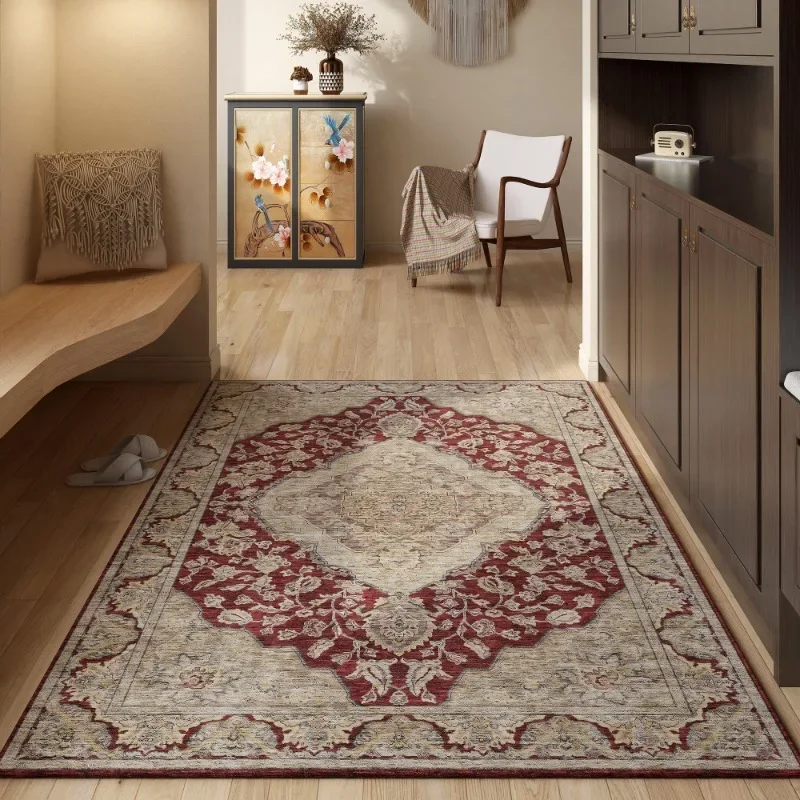 European Retro Entrance Door Mats Large Area High-end Home Decoration Soft Living Room Carpet Non-slip Porch Rugs Ковер Tapis 러그