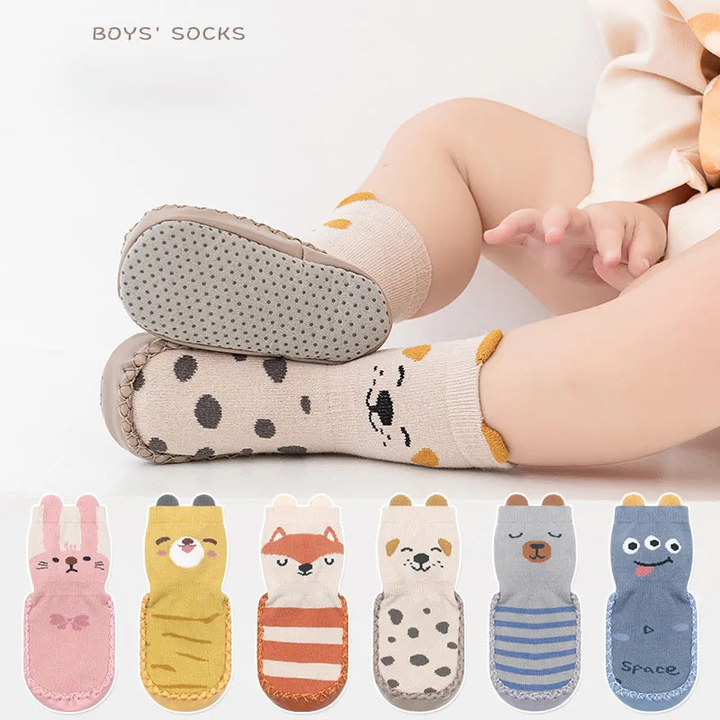 Cute Cartoon Baby Floor Socks Thin Style Non Slip Girls Toddler
