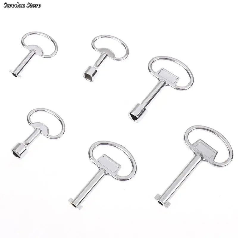 Door Latch Toggle Latch Clamp Cabinet Locks Universal Key Multifunction Wrench Metro Trains Key Lock Elevator Door Electric Cabinet Keys For Triangular Panel Lock 1Pc