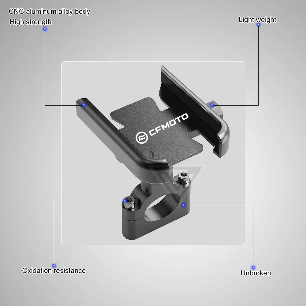 Premium Aluminum Motorcycle Phone Holder Stand - Universal Fit