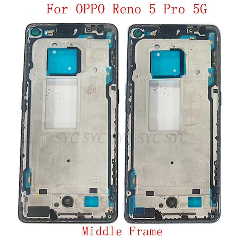 

Корпус средней рамки, ЖК-панель для OPPO Reno 5 Pro, металлическая рамка для ЖК-экрана, запасные части
